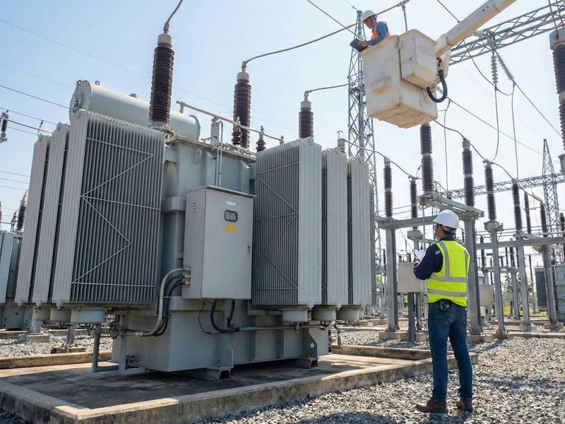 受変電設備の点検風景